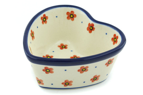 Polish Pottery Small Heart Shaped Bowl