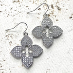 Load image into Gallery viewer, Quatrefoil Pave Earrings
