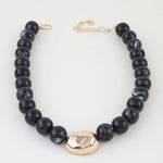 Load image into Gallery viewer, Polished Marble Beaded Pendant Necklace

