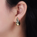 Load image into Gallery viewer, 14K Gold Filled 25mm Chunky Modern Teardrop Stud Earrings in Gold
