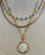 Load image into Gallery viewer, Jerusalem Cross on Paperclip Chain
