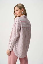 Load image into Gallery viewer, Tencel Stripe Print Boxy Blouse
