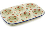 Load image into Gallery viewer, Polish Pottery Muffin Pan Scarlet
