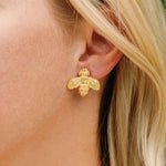 Load image into Gallery viewer, Gold Honey Bee Stud Earrings
