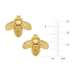 Load image into Gallery viewer, Gold Honey Bee Stud Earrings
