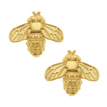 Load image into Gallery viewer, Gold Honey Bee Stud Earrings
