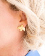 Load image into Gallery viewer, Gold Honey Bee Stud Earrings
