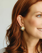 Load image into Gallery viewer, Mother of Pearl Clover Studs
