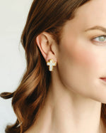 Load image into Gallery viewer, Mother of Pearl Cross Studs
