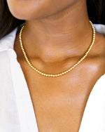 Load image into Gallery viewer, Small Gold Bead Necklace.
