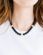 Load image into Gallery viewer, Black Onyx 12MM Bead Necklace
