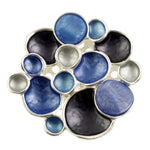 Load image into Gallery viewer, Magnetic Brooch - Bubble Symphony, Silver/Blue or Gold/Black
