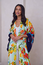 Load image into Gallery viewer, Citrus Print Kimono Long
