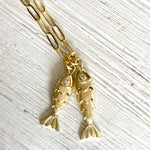 Load image into Gallery viewer, Double Lucky Goldfish Pendant Necklace 
