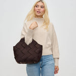Load image into Gallery viewer, Woven Chocolate Brown Tote
