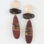 Load image into Gallery viewer, Geometric Beaded Drop Earrings
