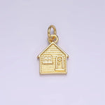 Load image into Gallery viewer, 14K Gold Filled Mini House Home Textured Charm
