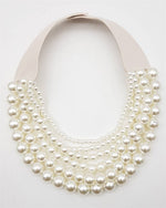 Load image into Gallery viewer, * CHUNKY BEADED LAYERED NECKLACE Faux leather neck magnetic
