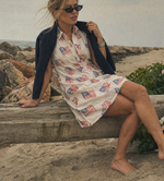 Load image into Gallery viewer, Sleeveless Flag dress in White
