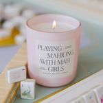 Load image into Gallery viewer, *EXCLUSIVE* Playing Mahjong with Mah Girls 15 oz Soy Candle
