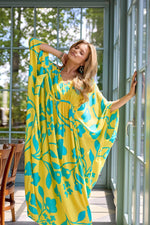 Load image into Gallery viewer, Bold Floral Kaftan Maxi
