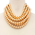 Load image into Gallery viewer, * CHUNKY BEADED LAYERED NECKLACE Faux leather neck magnetic
