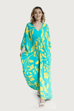 Load image into Gallery viewer, Bold Floral Kaftan Maxi
