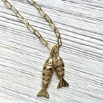 Load image into Gallery viewer, Double Lucky Goldfish Pendant Necklace 
