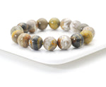 Load image into Gallery viewer, Genuine Bumblebee Jasper Round Smooth Elastic Bracelet 12mm
