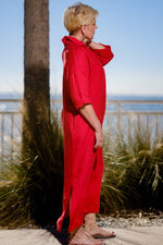 Load image into Gallery viewer, Fernanda Open Collar Linen Dress (DQ107)
