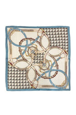 Load image into Gallery viewer, Square Belt Accent Heart Print Bandana Scarf NS510
