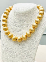 Load image into Gallery viewer, BIG Ball Necklace Brushed Gold
