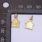 Load image into Gallery viewer, 14K Gold Filled Mini House Home Textured Charm
