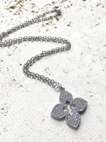 Load image into Gallery viewer, Quatrefoil Pave Necklace
