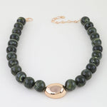 Load image into Gallery viewer, Polished Marble Beaded Pendant Necklace
