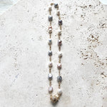 Load image into Gallery viewer, Pastel Pearl Necklace with Gold Pave Magnetic Clasp
