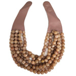 Load image into Gallery viewer, * CHUNKY BEADED LAYERED NECKLACE Faux leather neck magnetic
