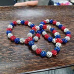Load image into Gallery viewer, Patriotic Bling Stretchy Bracelet
