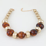 Load image into Gallery viewer, Matte Marble Stone Beaded Necklace
