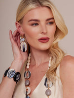 Load image into Gallery viewer, Resin Shimmer Disc Drop Earring
