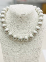 Load image into Gallery viewer, BIG Ball Brushed Silver Necklace
