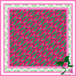 Load image into Gallery viewer, Pink &amp; Green Alligator Scarf
