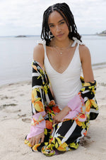Load image into Gallery viewer, Citrus Print Kimono Long
