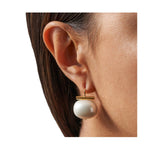 Load image into Gallery viewer, Statement Making Large Pebble Pearl Earrings
