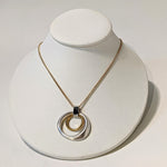 Load image into Gallery viewer, Two-Tone Double Circle Fashion Necklace
