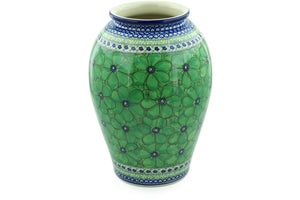 Large Vase Verde Fleurs Jacek Chyla