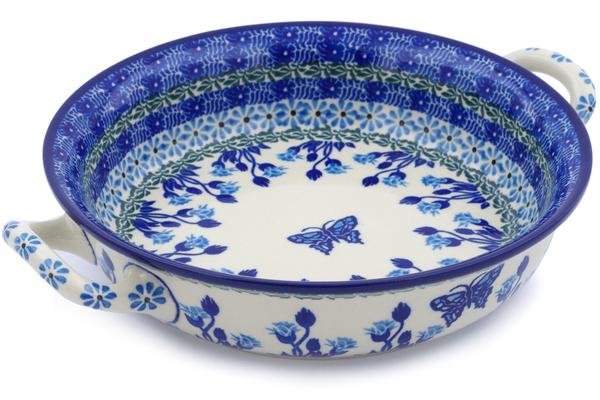 Ceramika Artystyczna Round Baker Blue Butterfly