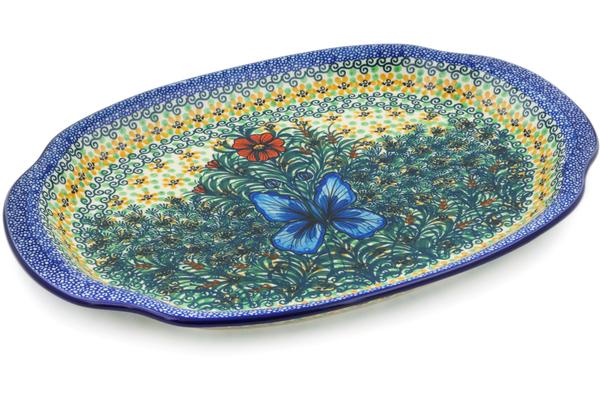Signature U5 Ceramika Artystyczna Platter Holly Butterfly