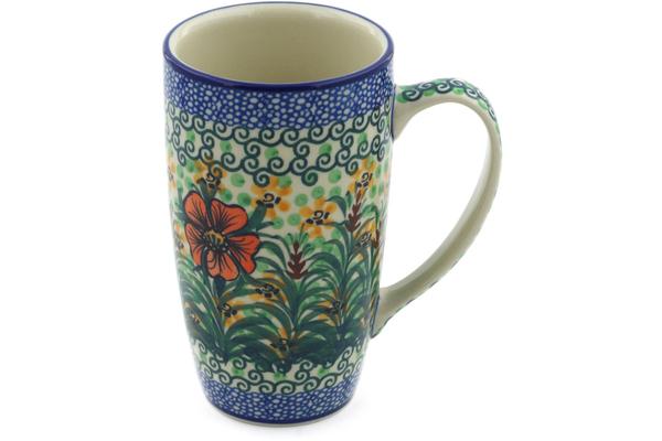 Ceramika Artystyczna Signature Latte Mug Blue Butterfly