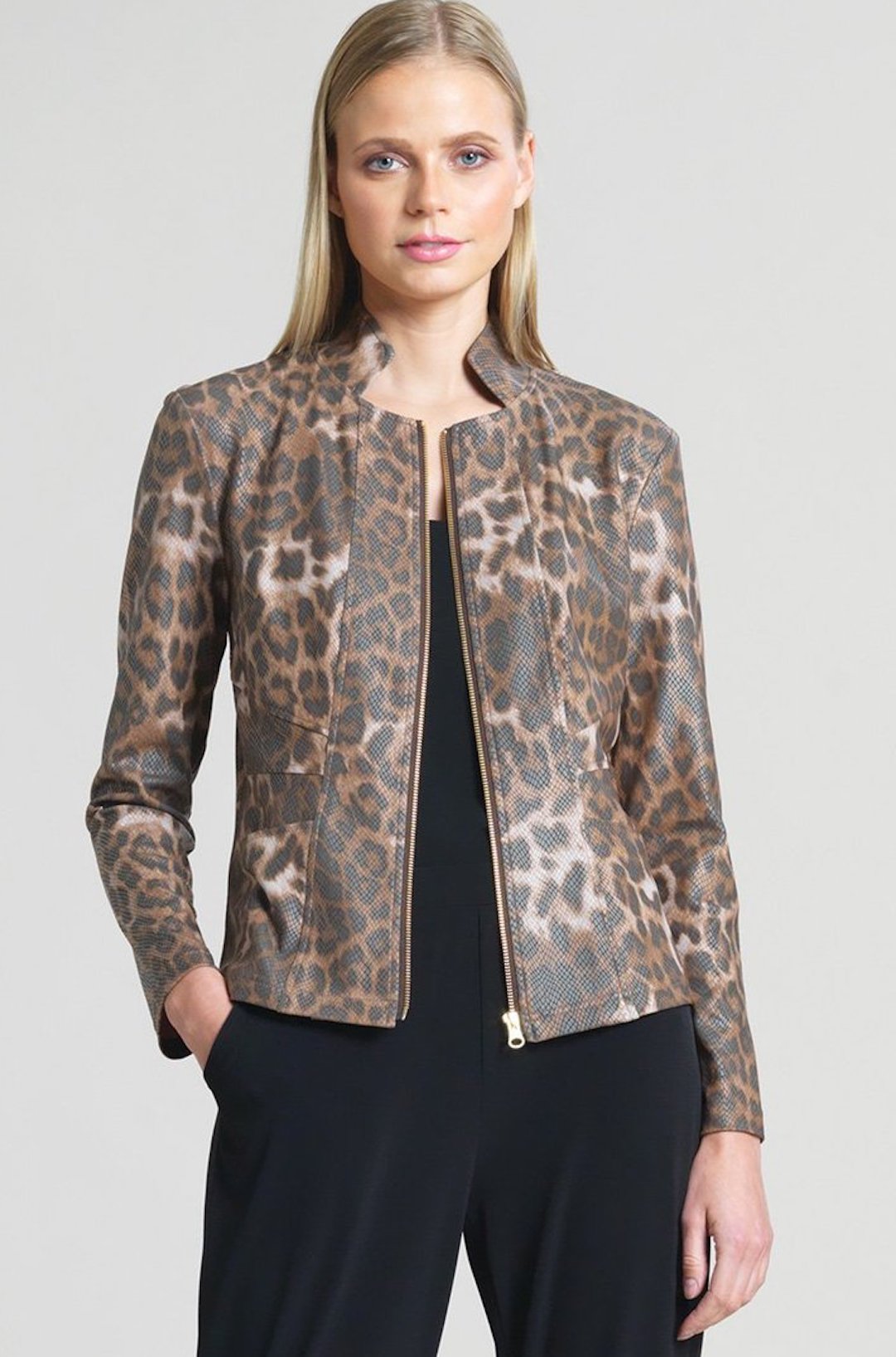 Liquid Leather Jacket Cheetah